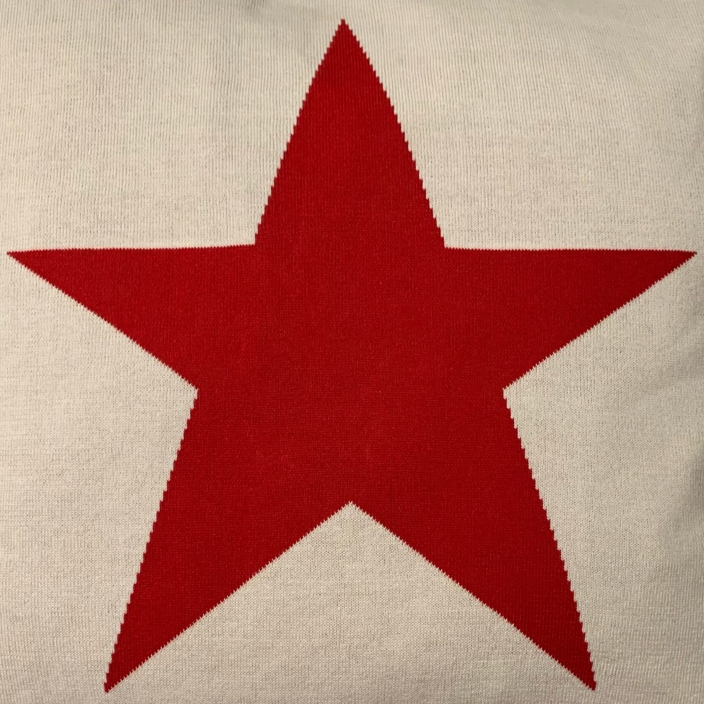 ***25% OFF***NWT New Haven Pure Cotton Knitted Pillow - Red Sailor Star - $60